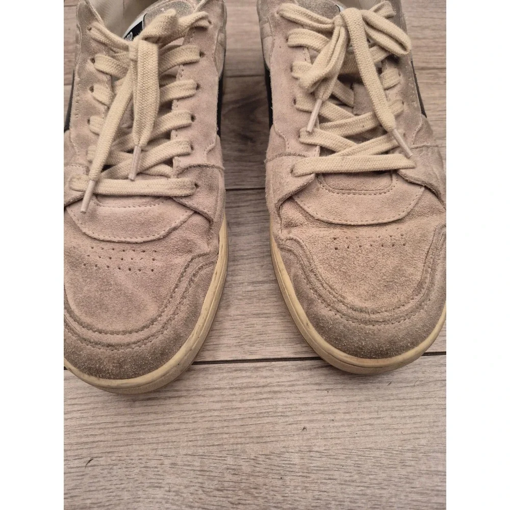 Axel Arigato Dice Lo Beige Gray Suede Navy Leather Low Top Sneakers Mens Sz 9 - Picture 3 of 14
